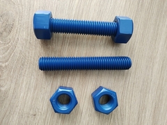 XYLAN 1070 COATED BLUE COLOR STUD BOLT و N UTS