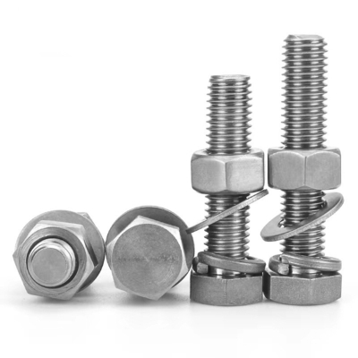 خرید کت و شلوار مهره سر شش گوش تیتانیوم خالص صنعتی با مونتاژ واشر online manufacture