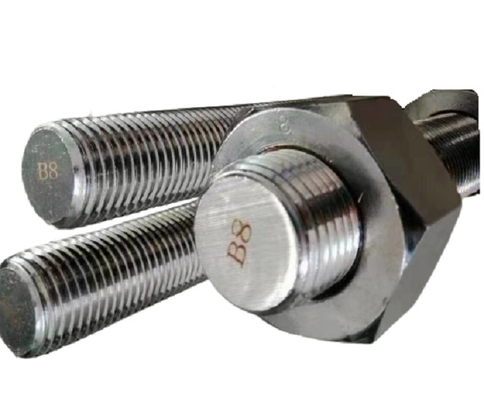 خرید پیچ و مهره میخ میخ رزوه پیوسته دندانه های درشت / فولاد ضد زنگ ASTM A193 B8 online manufacture