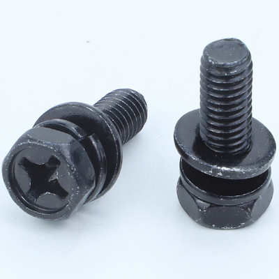 خرید فولاد کربن سیاه روی زینک پوشش هیکس سر بولت با اندنتاسیون Cross Socket بهار واشر و صاف واشر مجمع online manufacture