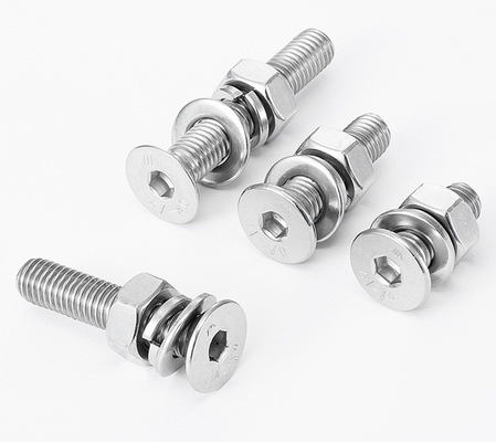 خرید DIN7991/GB70.3 Hex Socket Countersunk Head پیچ ماشین c/w Hex Nut,Flat Washer, Spring Washer Assemblies online manufacture