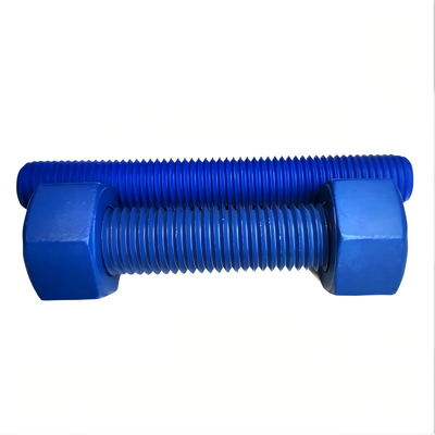 خرید پیچ دو سر با روکش PTFE A193 B7 / A194 2H برای کاربردهای دریایی، پتروشیمی، فشار بالا و دمای بالا تولید آنلاین