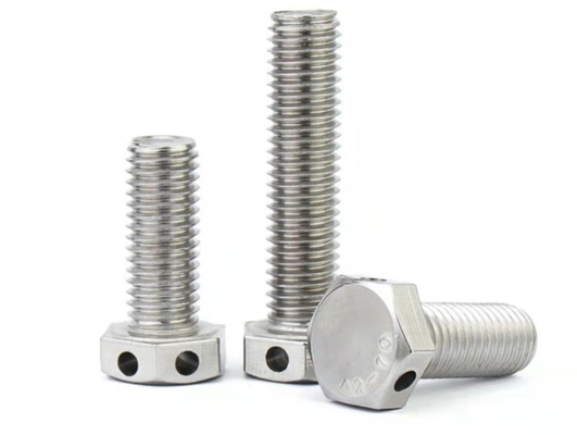 خرید GB/T32.1 سر پیچ شش گوش رزوه درشت با قفل سوراخ سیم online manufacture