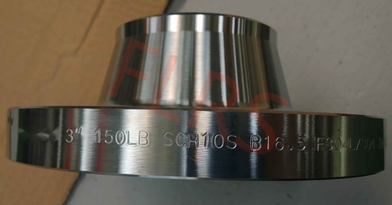 A182 F304 / 304L فلنج لوله فولادی ضد زنگ گردن جوشکاری صورت برجسته SCH10S 3 اینچی