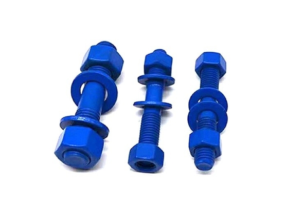 ASME B182.1/ASME B182.2 فلوا کربن پوشانده استد بولت با 2 هکس مغز سنگین و ساده گرد واشر2.1