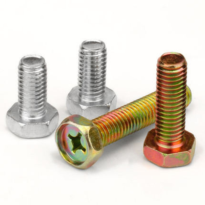 فولاد کربن M4-M8 گالوانیزه Philips Socket Hex Head Bolts با گره GB29.2 UNC Thread