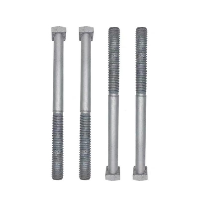 UN Thread Extension Rod Square Head Bolt در خاکستری / نقره ای برای محکم کردن گالوانیزه گرم سفارشی