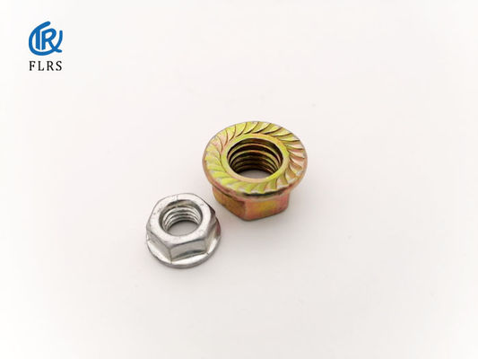 مهره قفل فلنج دندانه دار Gr5 M6 Hex DIN6923 Plain Finish