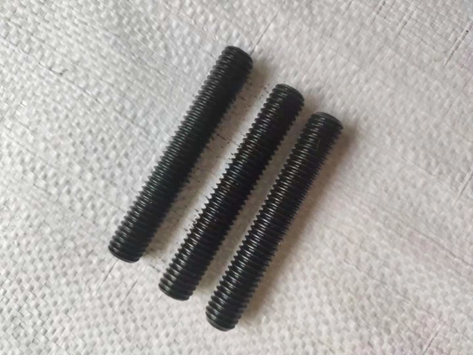 پیچ و مهره دو سر با رزوه کامل مشکی ASTM A193 OEM طول 30 میلی متر